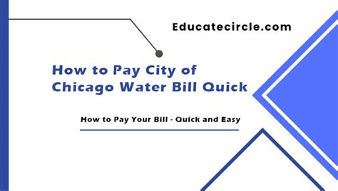 chicago water bill payment|Ways to Pay Your Water Bill .